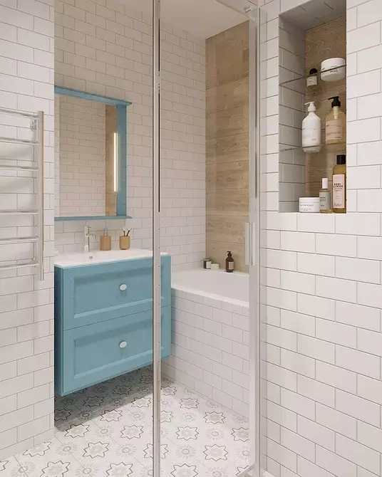 Svaigi un iespaidīgi: mēs paziņojām tirkīza vannas istabas dizainu (83 fotogrāfijas) 2988_36