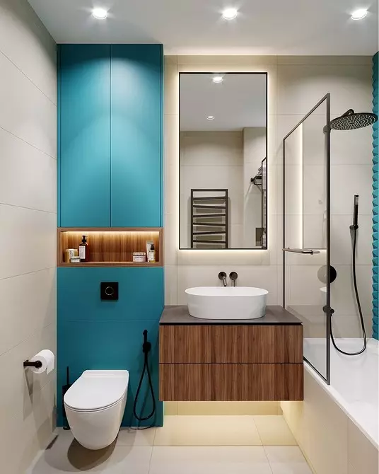 Свјеже и спектакуларно: Прогласили смо дизајн тиркизне купатила (83 фотографије) 2988_49