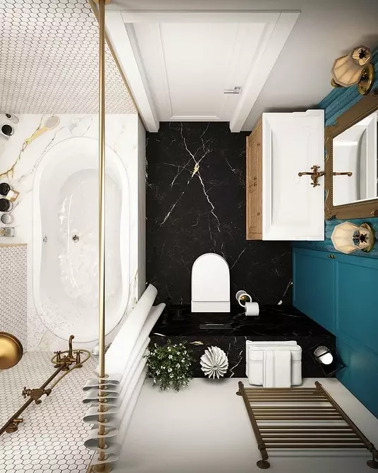 Fresco e espetacular: declaramos o design do banheiro turquesa (83 fotos) 2988_69