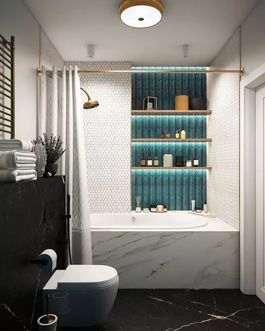 Fresh and spectacular: we declared the design of the turquoise bathroom (83 photos) 2988_72