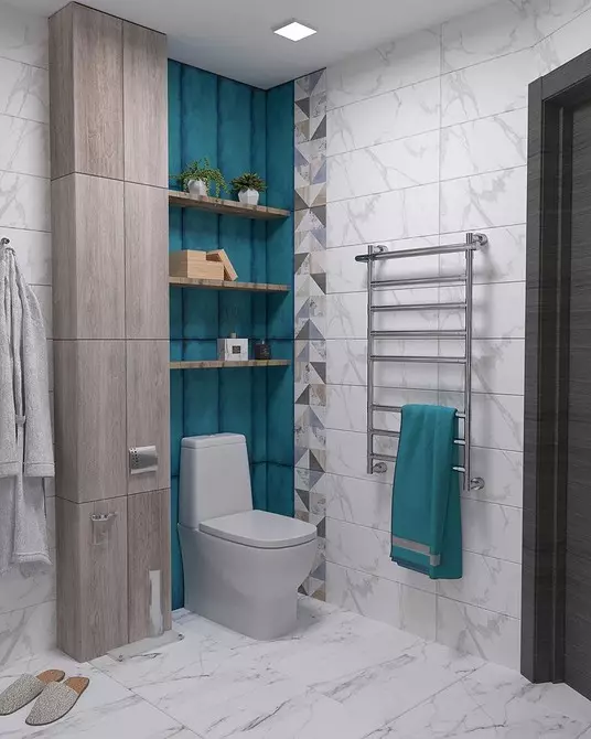 Frais et spectaculaire: nous avons déclaré la conception de la salle de bain turquoise (83 photos) 2988_77