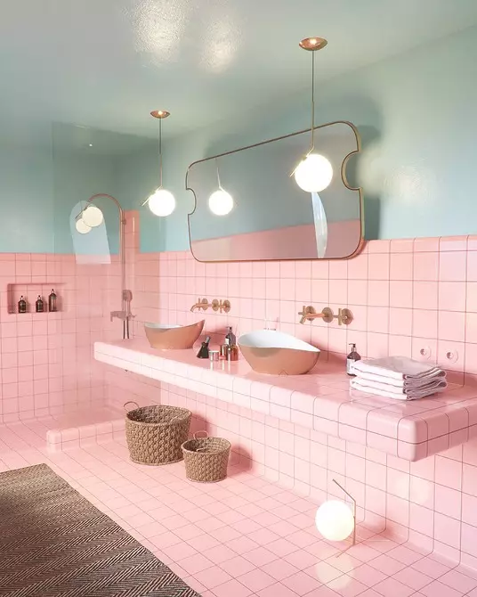 Frais et spectaculaire: nous avons déclaré la conception de la salle de bain turquoise (83 photos) 2988_92