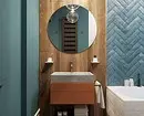 Desain modis dari kamar mandi biru: kami memilih nuansa, tekstur, dan bahan 3036_10
