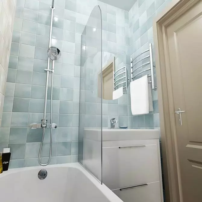 Moderigtigt design af et blåt badeværelse: Vi vælger nuancer, teksturer og materialer 3036_116