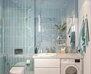 Desain modis dari kamar mandi biru: kami memilih nuansa, tekstur, dan bahan 3036_122