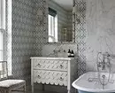 Modieuse ontwerp van 'n blou badkamer: Ons kies skakerings, teksture en materiale 3036_136