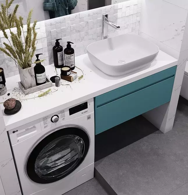 Muodikas muotoinen sininen kylpyhuone: Valitse sävyt, tekstuurit ja materiaalit 3036_147