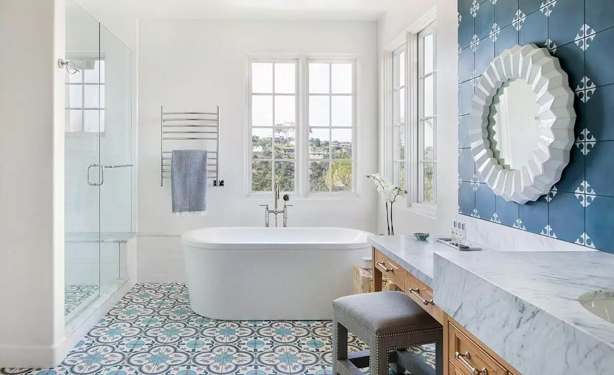 Diseño de moda de un baño azul: seleccionamos tonos, texturas y materiales. 3036_16