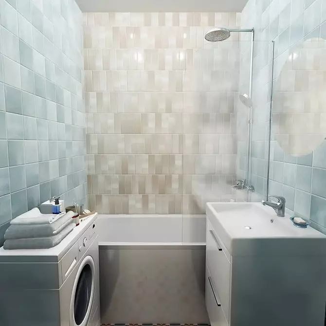 एक नीले बाथरूम का फैशनेबल डिजाइन: हम रंग, बनावट और सामग्री का चयन करते हैं 3036_69