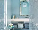 Desain modis kamar mandi biru: urang milih nuansa, tékstur sareng bahan 3036_75