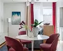 Kamar tidur hejo, kamar mandi hideung sareng raspberry: apartemen di Moscow, dimana seueur warna 3057_15