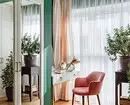 Chambre verte, bleu bleu et salle de bain de framboise: appartement à Moscou, dans lequel beaucoup de couleurs 3057_25
