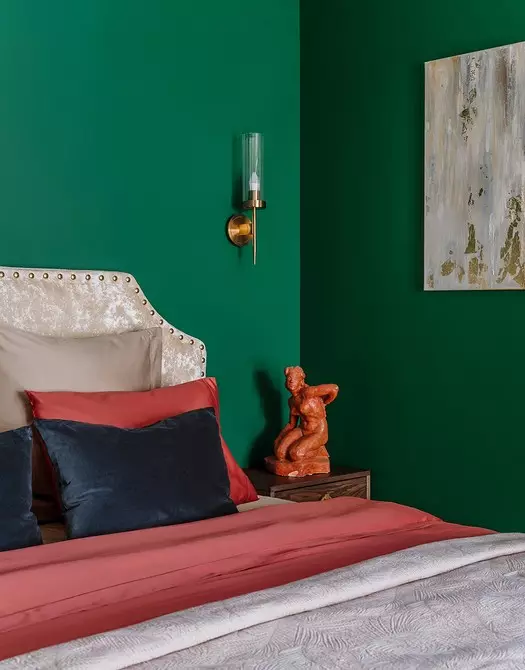 Zelena spavaća soba, Blue Dječja i malina Kupaonica: apartman u Moskvi, u kojem se mnogo boja 3057_47