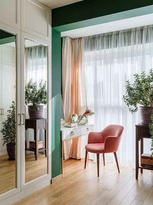 Zelena spavaća soba, Blue Dječja i malina Kupaonica: apartman u Moskvi, u kojem se mnogo boja 3057_49