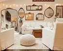 Cómo emitir un diseño interior de sala de estar en la casa de campo y ahorrar: 6 consejos y 73 fotos 3090_108