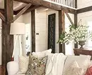 Cómo emitir un diseño interior de sala de estar en la casa de campo y ahorrar: 6 consejos y 73 fotos 3090_121