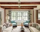 Cómo emitir un diseño interior de sala de estar en la casa de campo y ahorrar: 6 consejos y 73 fotos 3090_133