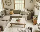 Cómo emitir un diseño interior de sala de estar en la casa de campo y ahorrar: 6 consejos y 73 fotos 3090_24
