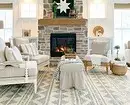Cómo emitir un diseño interior de sala de estar en la casa de campo y ahorrar: 6 consejos y 73 fotos 3090_25
