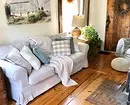 Cómo emitir un diseño interior de sala de estar en la casa de campo y ahorrar: 6 consejos y 73 fotos 3090_44