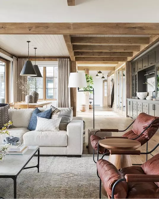 Kepiye cara ngetokake desain interior ruang ing Cottage lan simpen: 6 tips lan 73 foto 3090_59