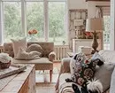 Cómo emitir un diseño interior de sala de estar en la casa de campo y ahorrar: 6 consejos y 73 fotos 3090_7