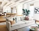 Cómo emitir un diseño interior de sala de estar en la casa de campo y ahorrar: 6 consejos y 73 fotos 3090_74