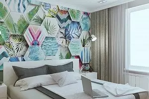 침실의 벽 디자인 : 15 명의 특이한 아이디어와 69 개의 ​​밝은 예 31092_1