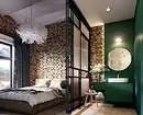 બેડરૂમમાં દિવાલ ડિઝાઇન: 15 અસામાન્ય વિચારો અને 69 તેજસ્વી ઉદાહરણો 31092_101