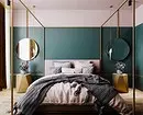 Dizajni i murit në dhomën e gjumit: 15 ide të pazakonta dhe 69 shembuj të ndritshëm 31092_117