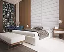 Dizajni i murit në dhomën e gjumit: 15 ide të pazakonta dhe 69 shembuj të ndritshëm 31092_16