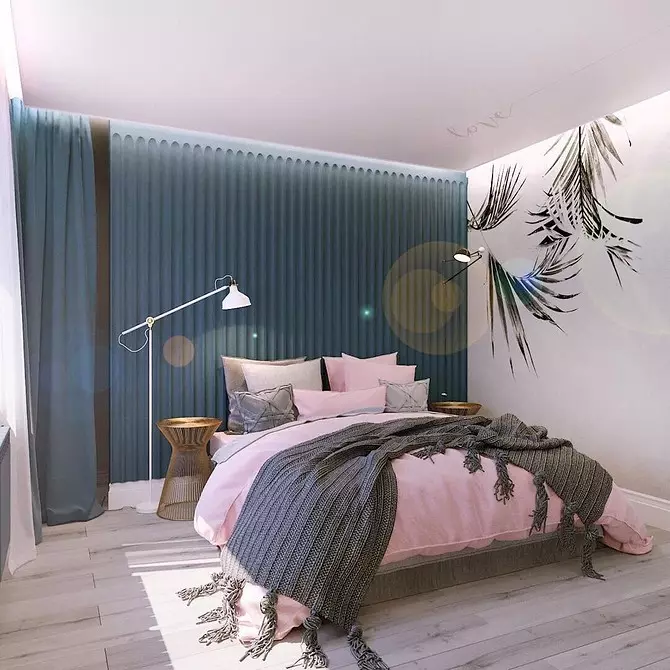 बेडरूम में दीवार डिजाइन: 15 असामान्य विचार और 69 उज्ज्वल उदाहरण 31092_94