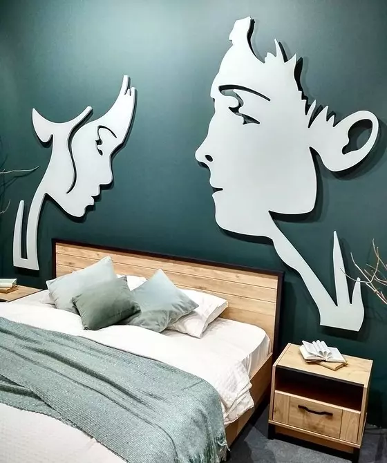 बेडरूम में दीवार डिजाइन: 15 असामान्य विचार और 69 उज्ज्वल उदाहरण 31092_98