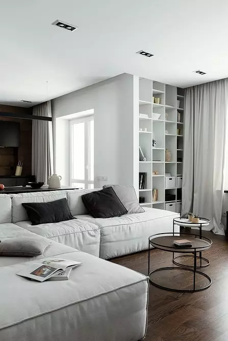 Impian minimalist: apartemen di Minsk, dimana teu aya anu superfluous 3114_37