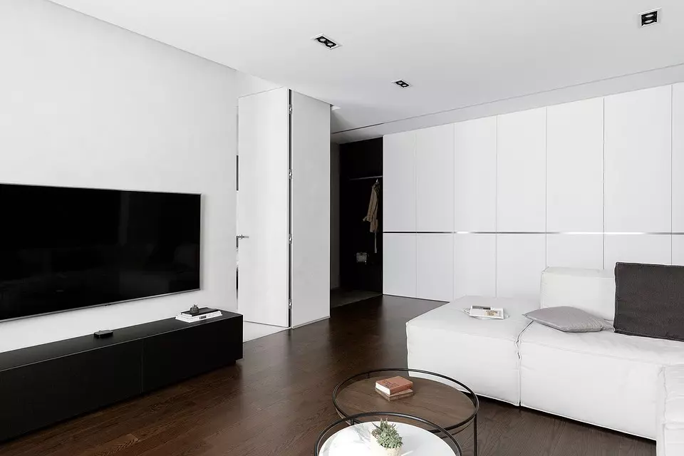 Impian minimalist: apartemen di Minsk, dimana teu aya anu superfluous 3114_4