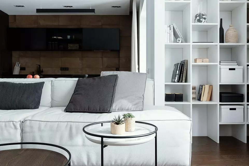 Impian minimalist: apartemen di Minsk, dimana teu aya anu superfluous 3114_5
