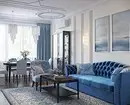 Διακοσμούμε το σαλόνι σε μπλε χρώματα: Συλλέκτες στην επιλογή του γάμμα και 71 φωτογραφίες 3129_120