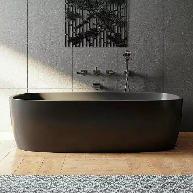 No aburrido, y con estilo: cómo emitir un diseño de baño gris correctamente. 3159_115
