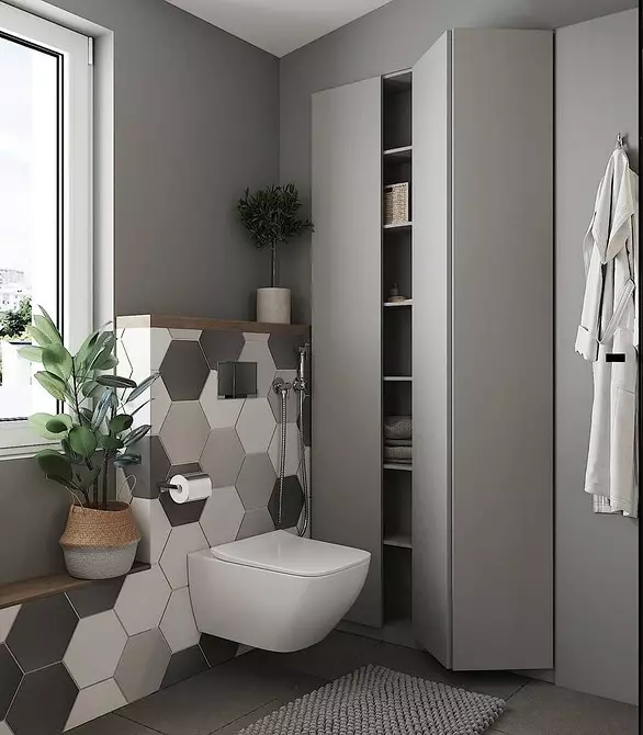 Non noioso ed elegante: come emettere correttamente un design del bagno grigio 3159_147