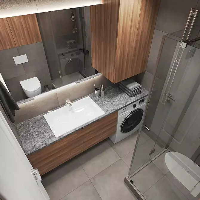 उबाऊ नहीं, और स्टाइलिश: एक ग्रे बाथरूम डिजाइन को सही तरीके से कैसे जारी करें 3159_24