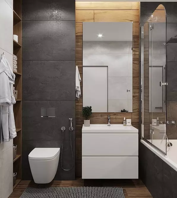 No aburrido, y con estilo: cómo emitir un diseño de baño gris correctamente. 3159_29