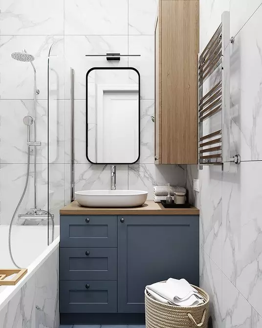 उबाऊ नहीं, और स्टाइलिश: एक ग्रे बाथरूम डिजाइन को सही तरीके से कैसे जारी करें 3159_31