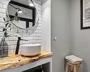 No aburrido, y con estilo: cómo emitir un diseño de baño gris correctamente. 3159_4