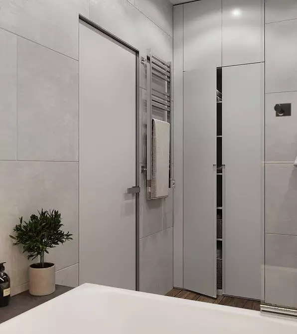 No aburrido, y con estilo: cómo emitir un diseño de baño gris correctamente. 3159_44