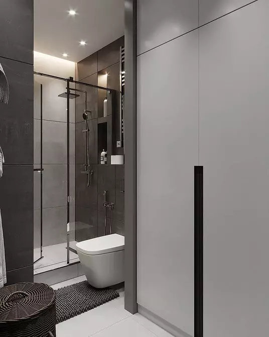 उबाऊ नहीं, और स्टाइलिश: एक ग्रे बाथरूम डिजाइन को सही तरीके से कैसे जारी करें 3159_47