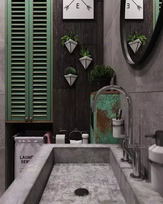 No aburrido, y con estilo: cómo emitir un diseño de baño gris correctamente. 3159_65