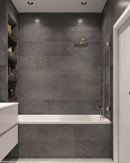 उबाऊ नहीं, और स्टाइलिश: एक ग्रे बाथरूम डिजाइन को सही तरीके से कैसे जारी करें 3159_90