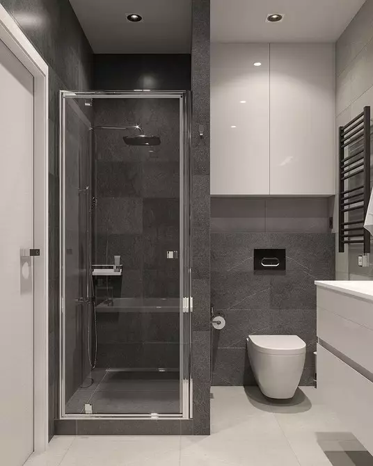 उबाऊ नहीं, और स्टाइलिश: एक ग्रे बाथरूम डिजाइन को सही तरीके से कैसे जारी करें 3159_91