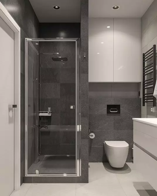 Sıkıcı değil ve şık: Gri bir banyo tasarımı nasıl doğru verilir? 3159_91