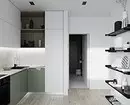 9 kvadrātveida virtuves dizaina noteikumi. M: kā apgūt metrus ar maksimālu labumu 3174_64